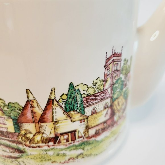 Vintage Wade Teapot Brown English Countryside Village Church Scene, England Made - Picture 13 of 14